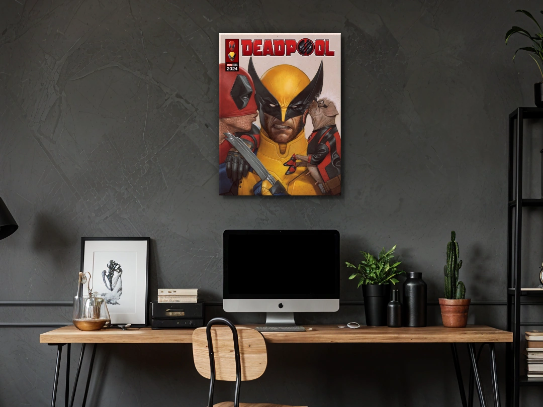 DEADPOOL WOLVERINE MATE 80X60 Deadpool & Wolverine - Kiss