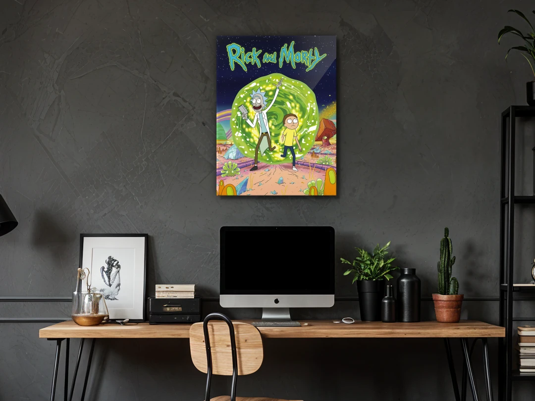 RICK & MORTY 2 GLOSS 80X60 Rick & Morty