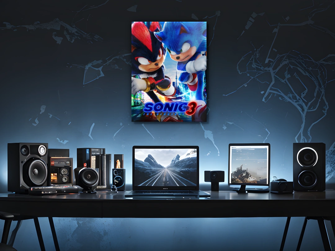 SONIC 3 2 GLOSS 80X60 Sonic 3 - Sonic & Shadow
